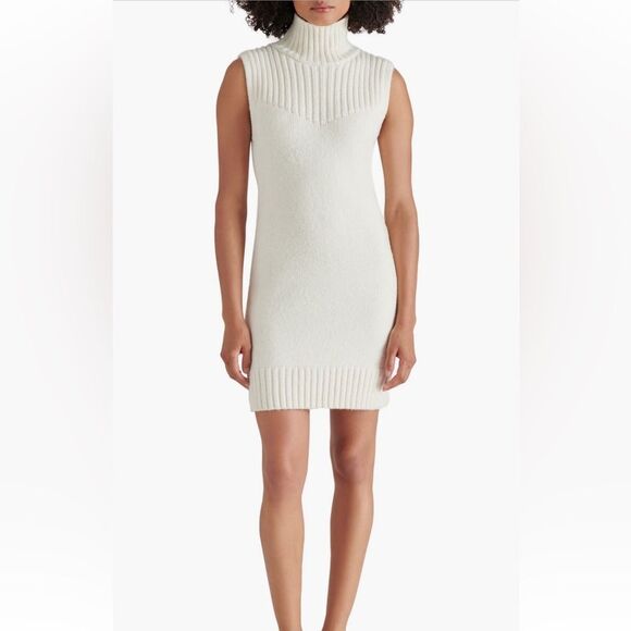 Steve Madden Sleeveless Turtle Neck Mini Sweater Dress - Picture 1 of 11